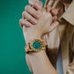 NEW* Oasis (Olive and Green Marble) - Narra Wooden Watches